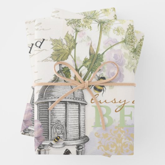 Set aus 3 Überziehpapier Geschenkpapier Set (Beispiel)