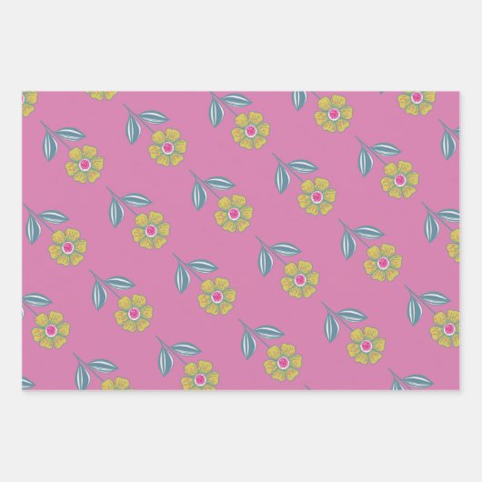 Set aus 3 Überziehpapier Geschenkpapier Set (Vorderseite 2)