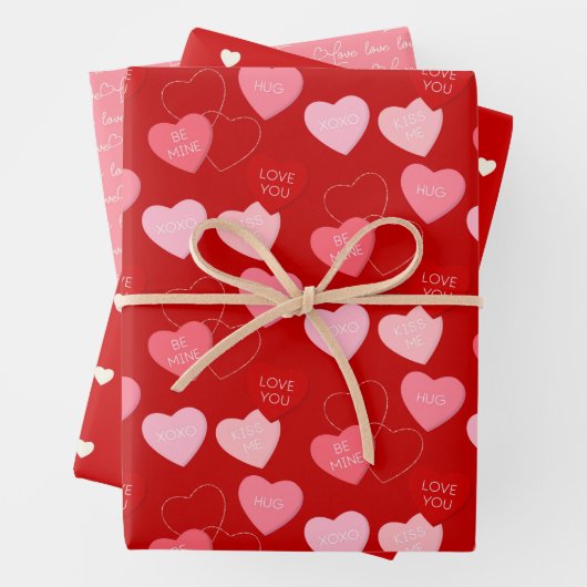 Set aus 3 Überziehpapier Geschenkpapier Set (Beispiel)