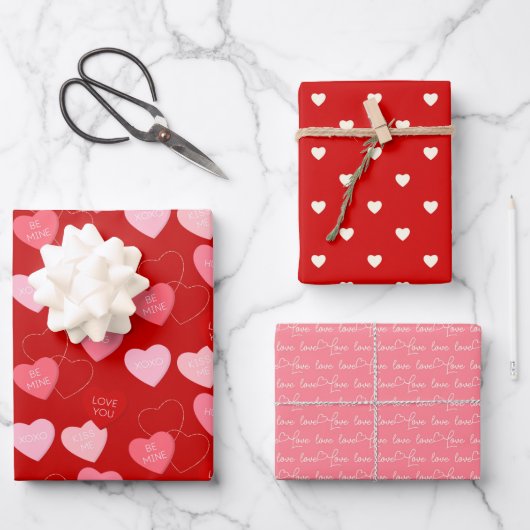 Set aus 3 Überziehpapier Geschenkpapier Set (Vorderseite)