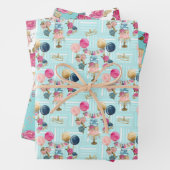 Set aus 3 Überziehpapier Geschenkpapier Set (Beispiel)