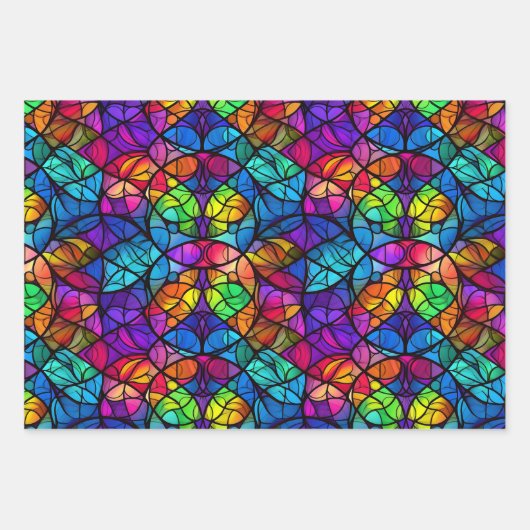 Set aus 3 Überziehpapier Geschenkpapier Set (Vorderseite 2)