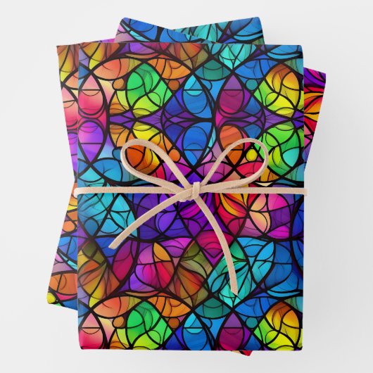 Set aus 3 Überziehpapier Geschenkpapier Set (Beispiel)