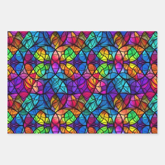 Set aus 3 Überziehpapier Geschenkpapier Set (Vorderseite)