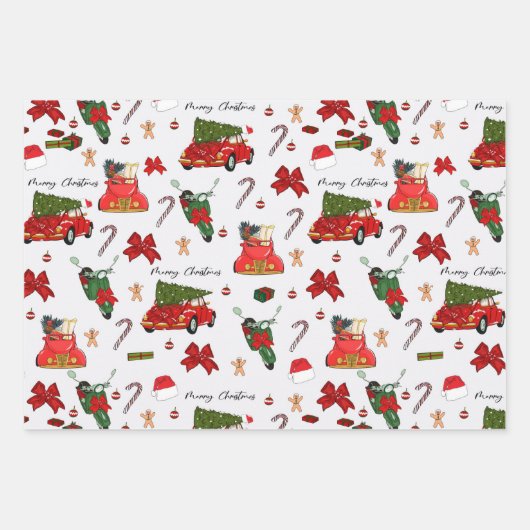 Set aus 3 Überziehpapier Geschenkpapier Set (Vorderseite 3)