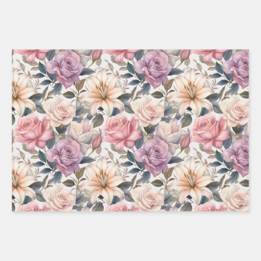 Set aus 3 Überziehpapier Geschenkpapier Set (Vorderseite)