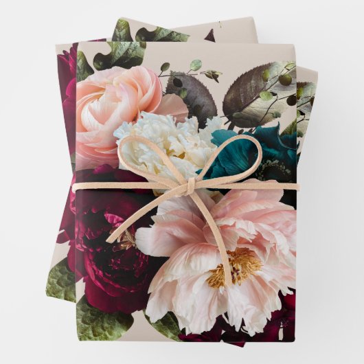 Set aus 3 Überziehpapier Geschenkpapier Set (Beispiel)