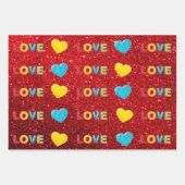 Set aus 3 Überziehpapier Geschenkpapier Set (Vorderseite)