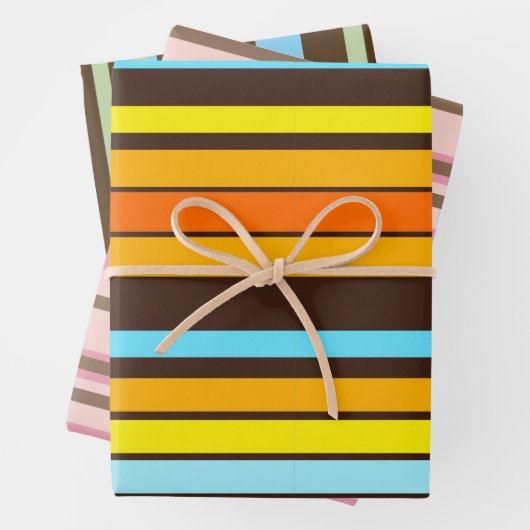 Set aus 3 Überziehpapier Geschenkpapier Set (Beispiel)