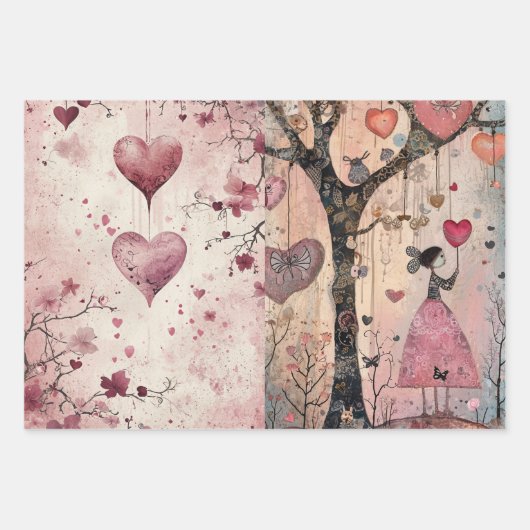 Set aus 3 Überziehpapier Geschenkpapier Set (Vorderseite 2)