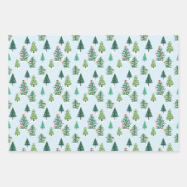 Set aus 3 Überziehpapier Geschenkpapier Set