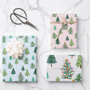 Set aus 3 Überziehpapier Geschenkpapier Set