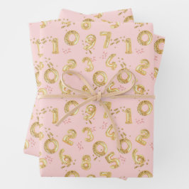 Set aus 3 Überziehpapier Geschenkpapier Set