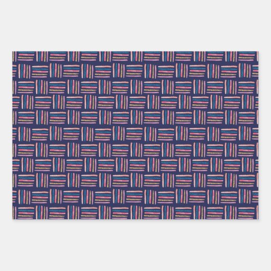 Set aus 3 Überziehpapier Geschenkpapier Set (Vorderseite 3)