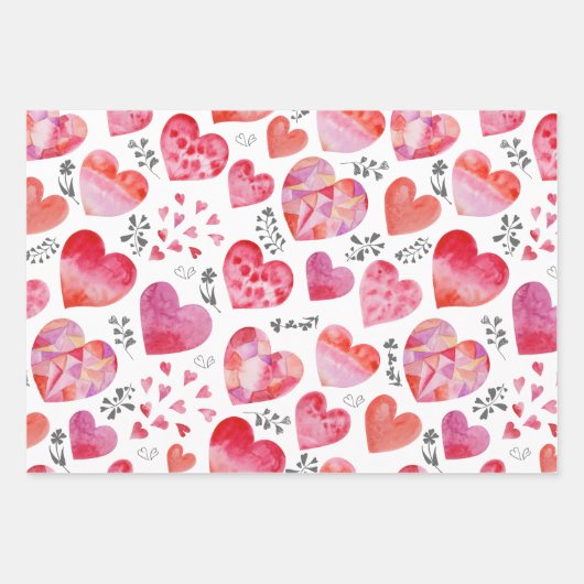 Set aus 3 Überziehpapier Geschenkpapier Set (Vorderseite 2)