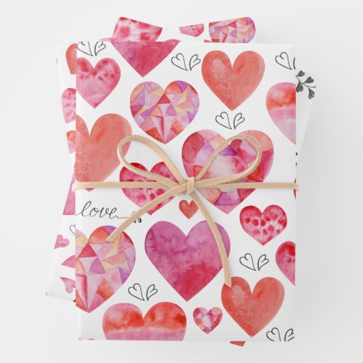 Set aus 3 Überziehpapier Geschenkpapier Set (Beispiel)