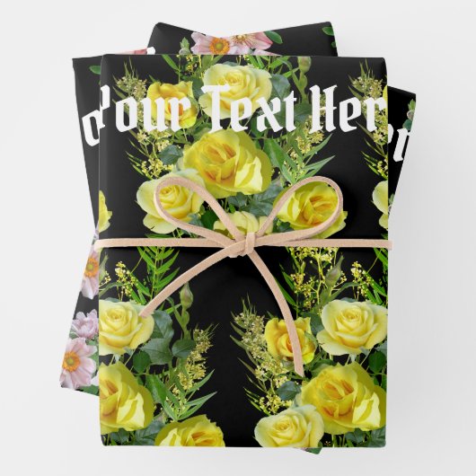 Set aus 3 Überziehpapier Geschenkpapier Set (Beispiel)