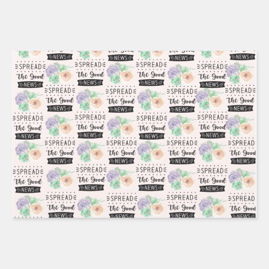 Set aus 3 Umschlagpapier Geschenkpapier Set (Vorderseite 2)