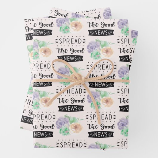 Set aus 3 Umschlagpapier Geschenkpapier Set (Beispiel)