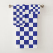 Set aus blau-weißem Bademantel (Insitu)