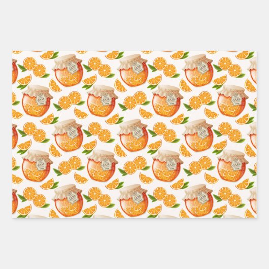 Set aus Frischobst-Marmelade Geschenkpapier Set (Vorderseite 2)