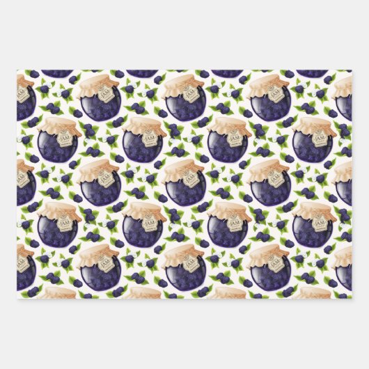 Set aus Frischobst-Marmelade Geschenkpapier Set (Vorderseite)