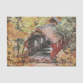 Set aus Gewebepapier (2) Brücke zum Haus der Großm Seidenpapier