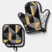 Set aus Manique und geometrischem Handschuh (Vorderseite/Rückseite)