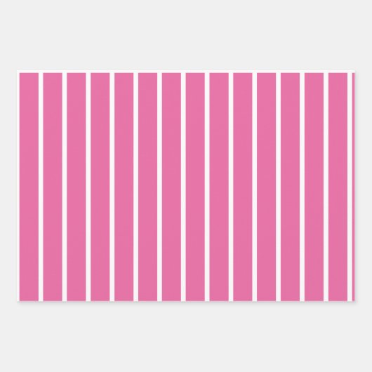 Set aus Papier - Pink-goldene Streifen Polka-Punkt (Vorderseite 3)