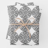 Set aus Papier, schwarz und weiß, keltisch Geschenkpapier Set (Beispiel)