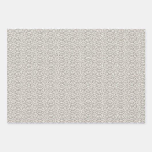Set aus Papierblättern - Beige Blumenmuster Geschenkpapier Set (Vorderseite 3)