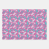 Set aus rosa Wrapping Geschenkpapier Set (Vorderseite 3)