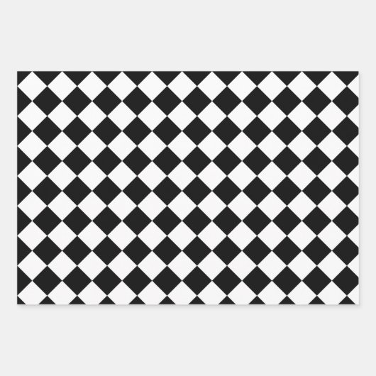 Set aus schwarzem und weißem Umschlagpapier mit 3 Geschenkpapier Set (Vorderseite 3)