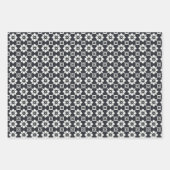 Set aus schwarzem und weißem Umschlagpapier mit 3 Geschenkpapier Set (Vorderseite 2)