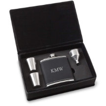 Set aus Shotglas und Imitate aus Schwarz, Monogram