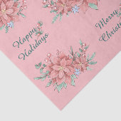 Set aus Tissue (2) Pink Poinsettia Weihnachten Seidenpapier (Ausschnitt)