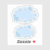 Set, Babyaufkleber, für Scrapbook, blau, Anhänger Aufkleber (Blatt)