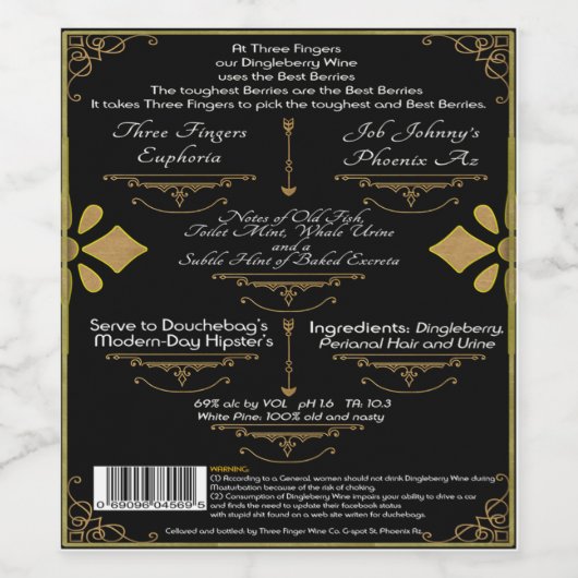 Set-Back-TFDW Weinetikett (Einzelnes Label)