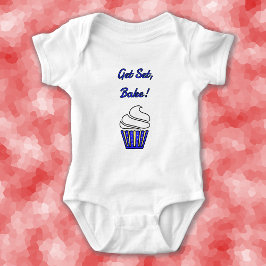 Set Bake Blue Cupcake Baby Strampler
