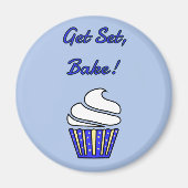 Set Bake Blue Cupcake Magnet (Vorne)