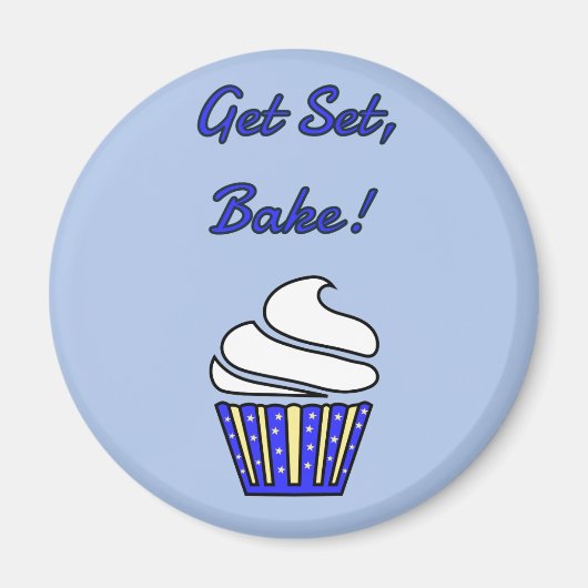 Set Bake Blue Cupcake Magnet (Vorne)