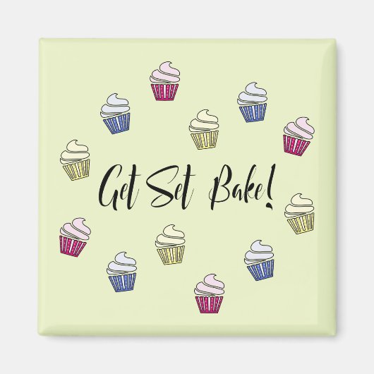 Set Bake bunt cupcakes Magnet (Vorne)