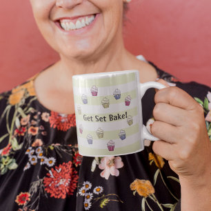 Set Bake bunten Kuchen individuelle Name Kaffeetasse