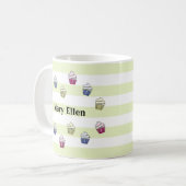 Set Bake bunten Kuchen individuelle Name Kaffeetasse (Vorderseite Links)