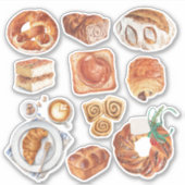 Set "Baked Fresh Sticker" Aufkleber (Vorderseite)