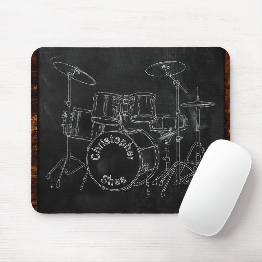 Set Chalk Sketch auf Schwarz Hinzufügen eines beli Mousepad (Mit Mouse)