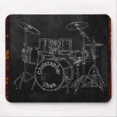 Set Chalk Sketch auf Schwarz Hinzufügen eines beli Mousepad (Vorne)