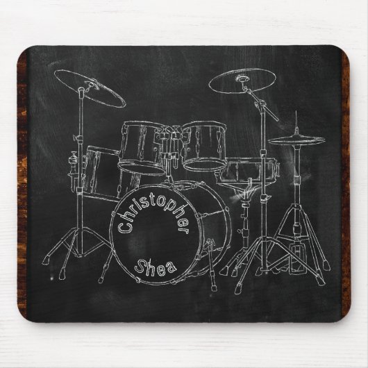 Set Chalk Sketch auf Schwarz Hinzufügen eines beli Mousepad (Vorne)