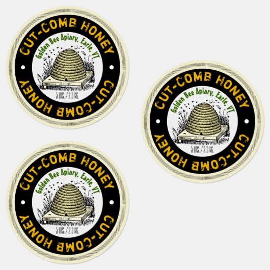 Set "Comb Honey Container Product Label" schneiden Etiketten (Gruppe)