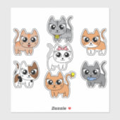 Set Cooler Katzen Aufkleber (Blatt)